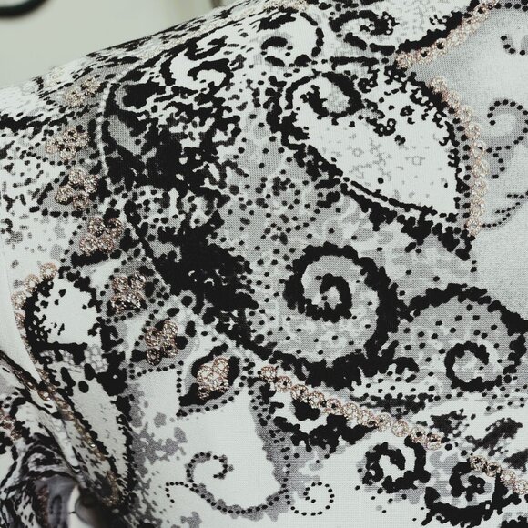 *New Low Price* Vintage 2000's Paisley Glitter Dress - Picture 5 of 7